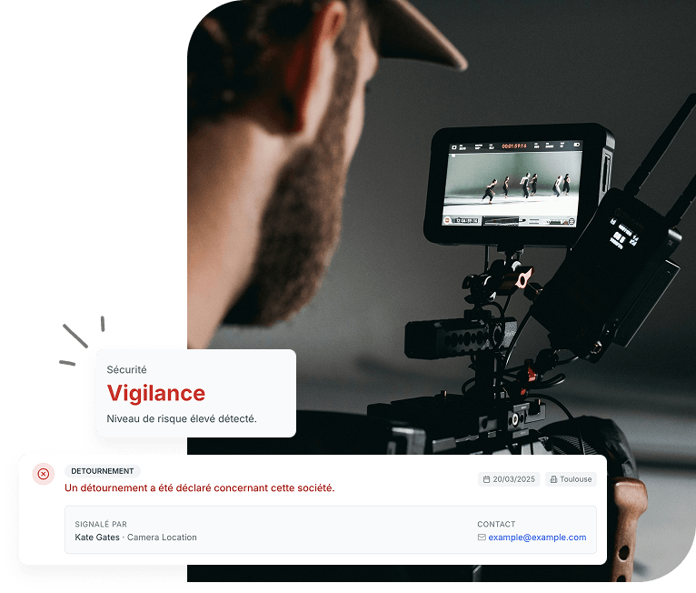 Tournage audiovisuel avec ambiance bleue