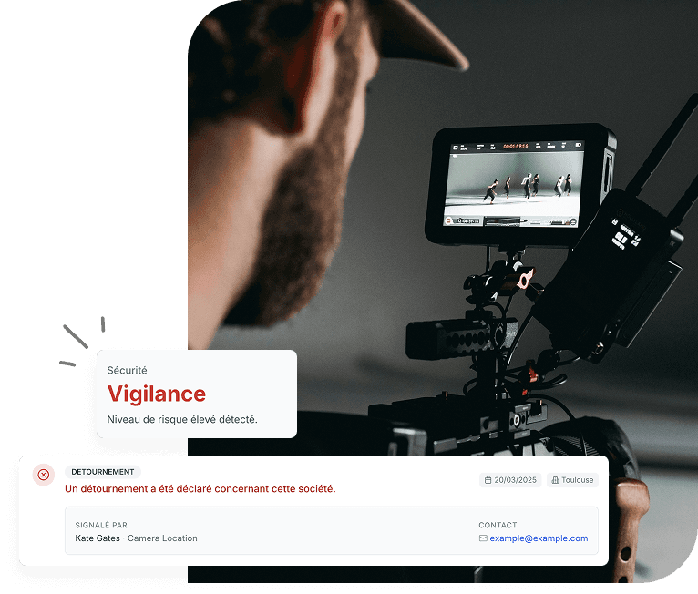 Tournage audiovisuel avec ambiance bleue